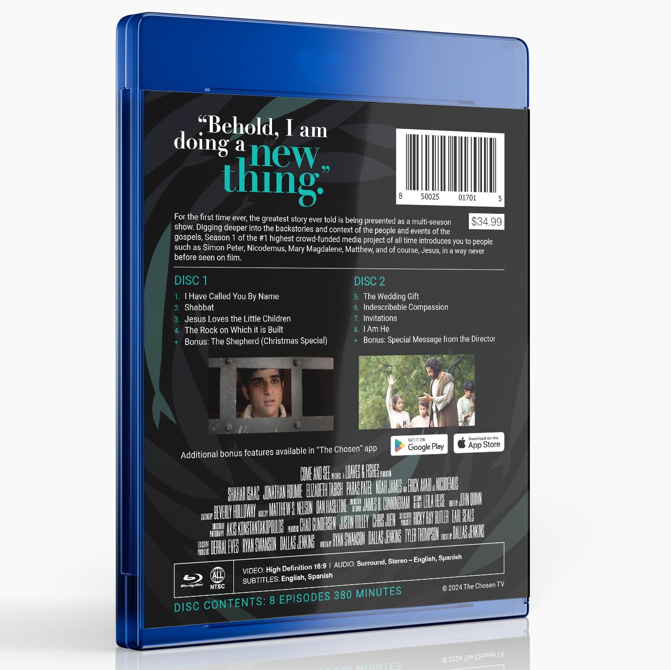 Condition photo showing New/Like New for The Chosen: Season 1&2 - Blu-Ray - 2-Disc Set 