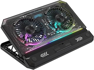 Portronics My Buddy Air 5 Laptop Cooling Pad with Dual Cooling Fans, Height Adjustable, ABS Build, Compatible with Upto 1 Price In India