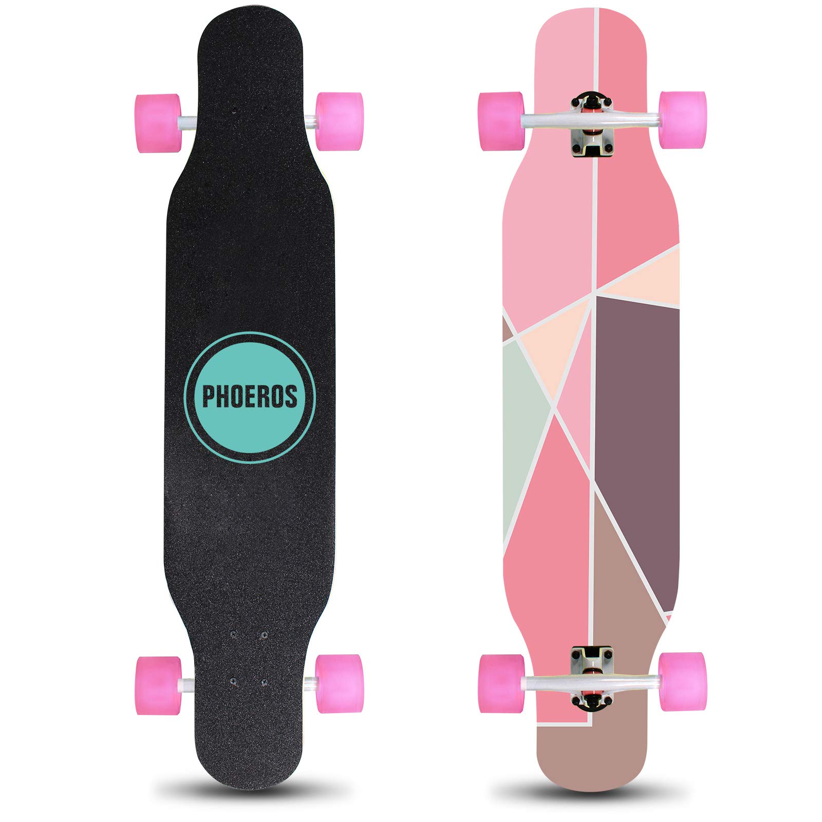 PHOEROS Longboard Skateboard, 41 Inch Complete Longboard Cruiser