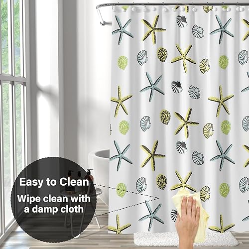 Vista 54 de Forro de plástico para ducha, forro de cortina de ducha de PEVA 4G de alta calidad con ojales inoxidables y 3 imanes pesados, cortinas de ducha