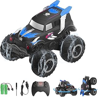 Remote Control Car Amphibious Vehicle RC Car: 2.4GHz Offroad Vehicle Outdoor Games Toy 4WD Car for 3 4 5 6 7 8 9 10 Years Boys Children and Adults Christmas Birthday Gifts