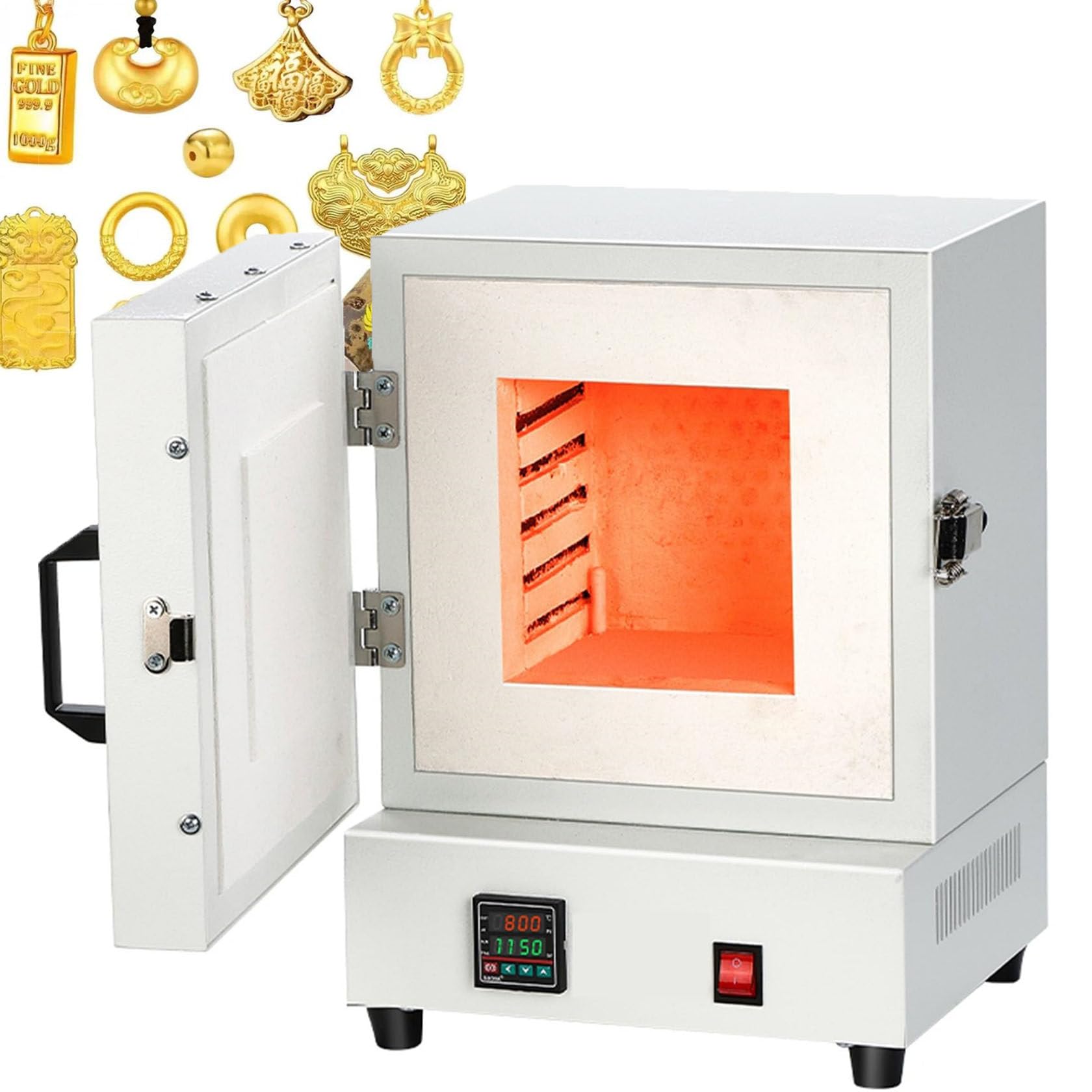Piec Muflowy Laboratoryjny 1150℃, Piec Laboratoryjny, Piec Elektryczny 2000w, Zintegrowany Inteligentny Piec Laboratoryjny/Do ObróBki BiżUterii, Piec Do Topienia Do ObróBki BiżUterii