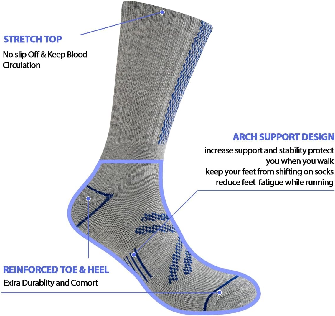 JOYNÉE 12 Pairs Mens Athletic Crew Socks Cushioned for Men Sports Running-Arch Support - Image 2