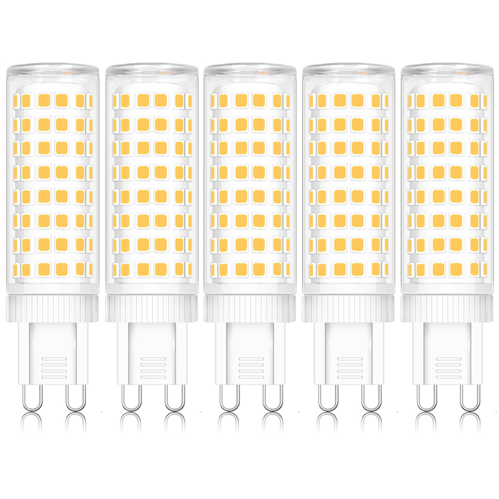 ZYGODLUK G9 LED Lampe 10W Neutralweiß 4000K, LED Leuchtmittel Entspricht 100W Halogenlampe, Kein Flackern, 360° Weitwinkel AC 100-240V, non Dimmbar Enegiesparende G9 Lampen, 5er Pack