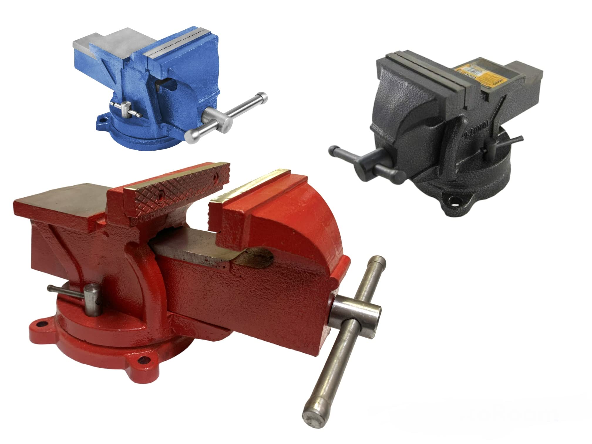 Morsa da Banco Girevole 150mm Incudine Strettoio in Ghisa e Acciaio Morsa da Banco con Base Girevole a 360° per Banco da Officina