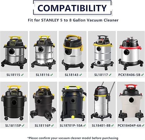 Miniatura 2 de KEEPOW 19-3100 Shop Vac Bags compatibles con aspiradora Stanley de 5 a 8 galones, paquete de 4 bolsas de filtro desechables