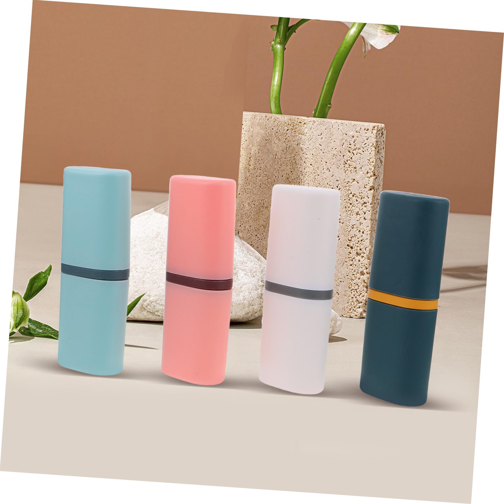 Beaupretty 8piezas Artículos De Aseo De Viaje Para Camping Escuela y Viajes De Negocio Incluye Estuches Portátiles Para Cepillos De Dientes y Contenedor Para Pasta De Dientes