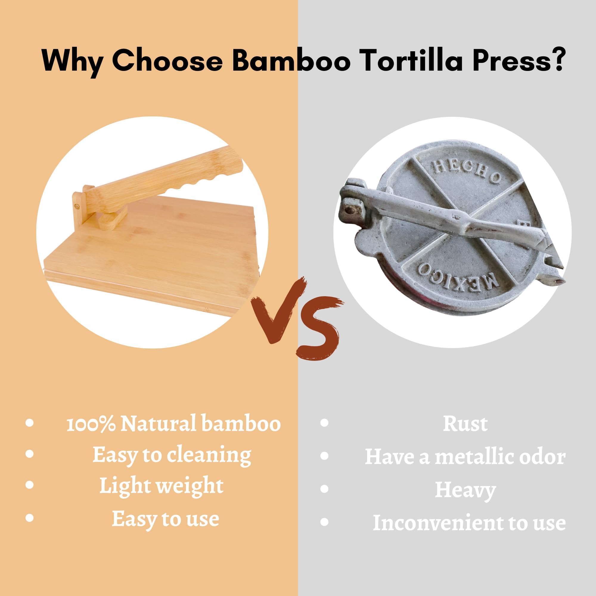 Bamboo Tortilla Press - Make Authentic Tortillas! -5