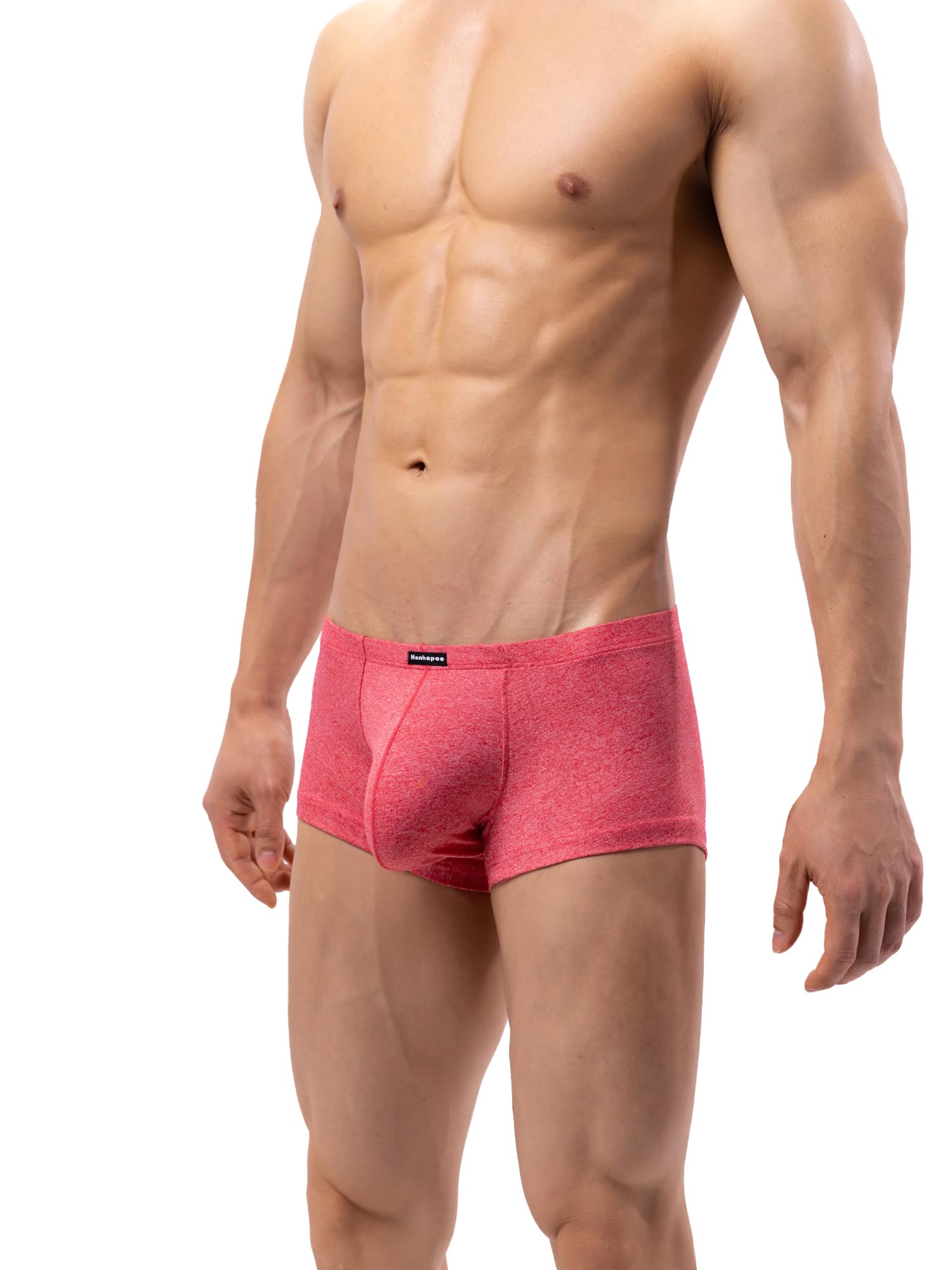 Calzoncillos tipo bóxer de algodón elástico para hombre, suaves, transpirables, de microfibra modal