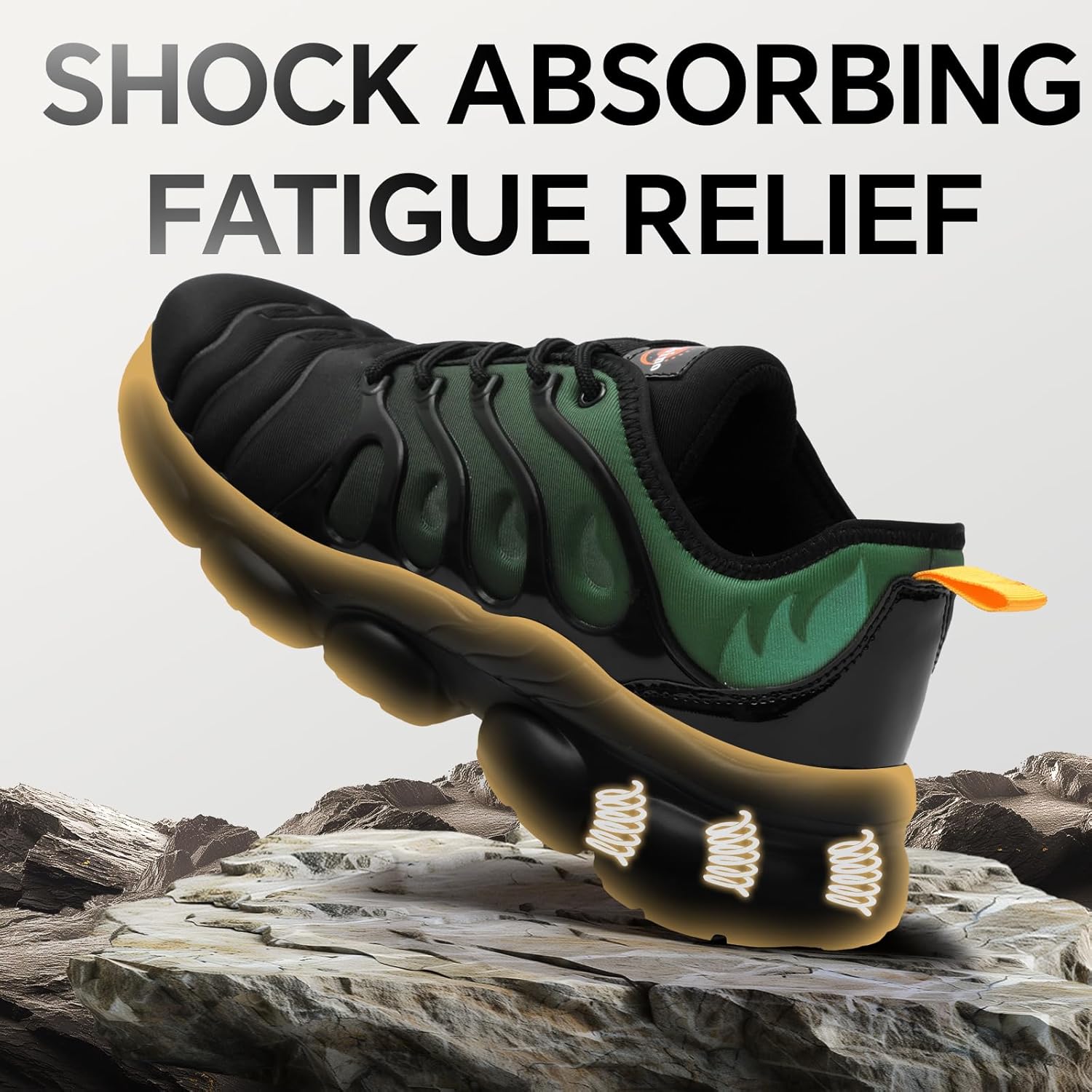 Steel Toe Shoes for Men Women Comfortable Lightweight Work Sneakers for Men Composite Toe Safety Sneakers Men's Slip Resistant Indestructable Construction Safety Shoes - Image 4