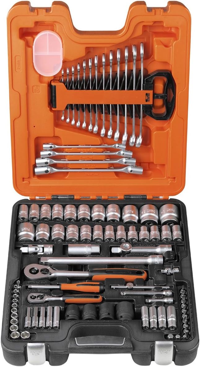 S87+7 Socket & Spanner Set, Metric & AF 1/4" & 1/2" Drive, 94 Pieces
