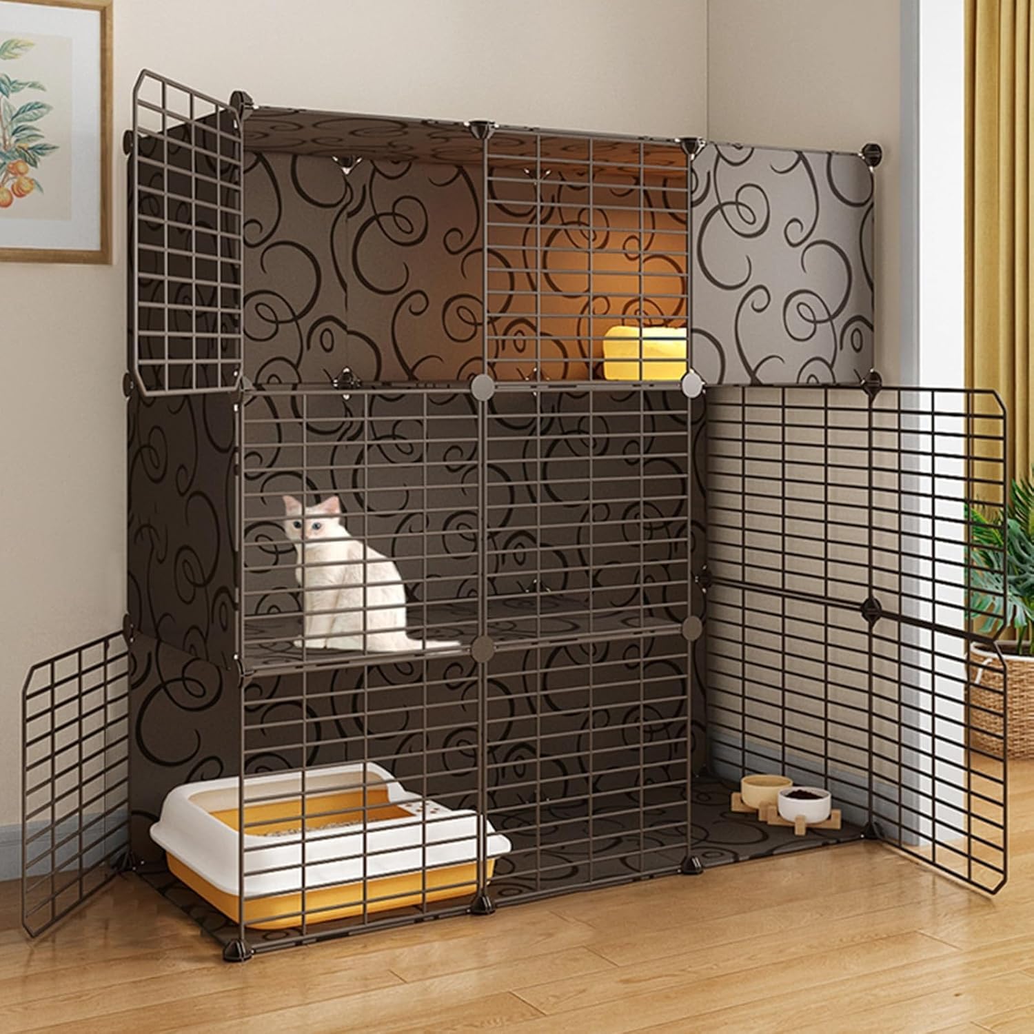 Maison pour chat à assembler soi-même dans le salon pour petits animaux
