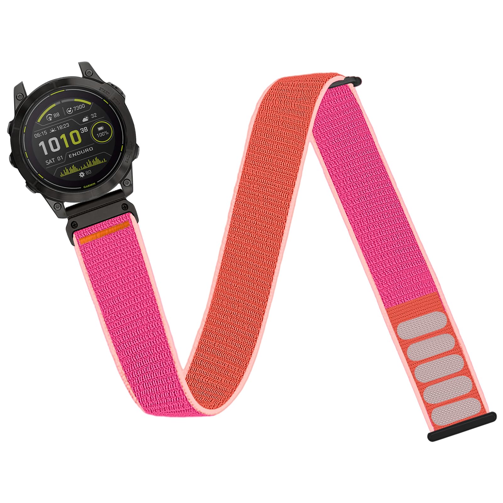 chinbersky 26 mm Arm Ankle Strap for Garmin Feinx 6x/5x/7x Bracelet, Fabric Sport Adjustable Ankle Strap for Garmin Fenix 5X Plus, Fenix 6X Pro, Fenix3, Fenix3 HR, Descent MK1/Mk2/Mk2S, Enduro/Enduro