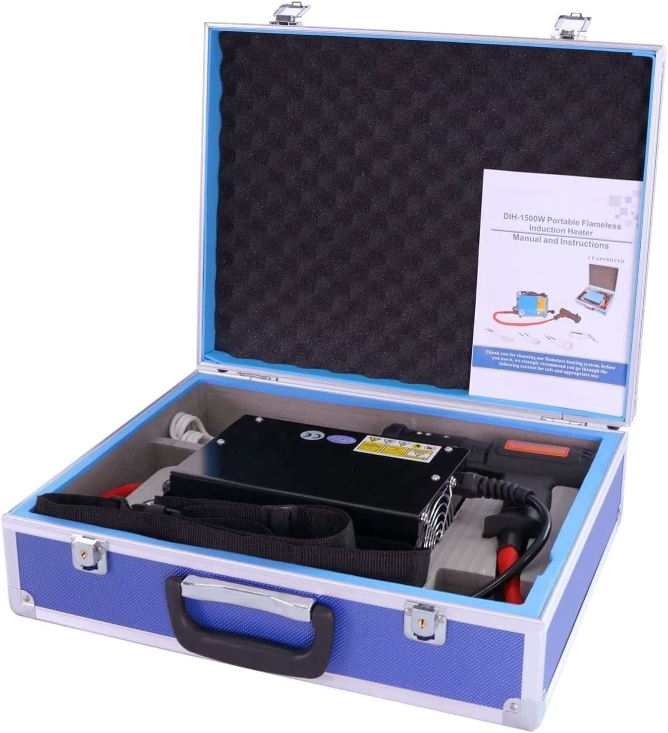 Riscaldatore a induzione elettromagnetica portatile, 1500W Strumento di rimozione del riscaldamento per bulloni arrugginiti senza fiamma, rimozione sicura di dadi, bulloni, cuscinetti, per bulloni