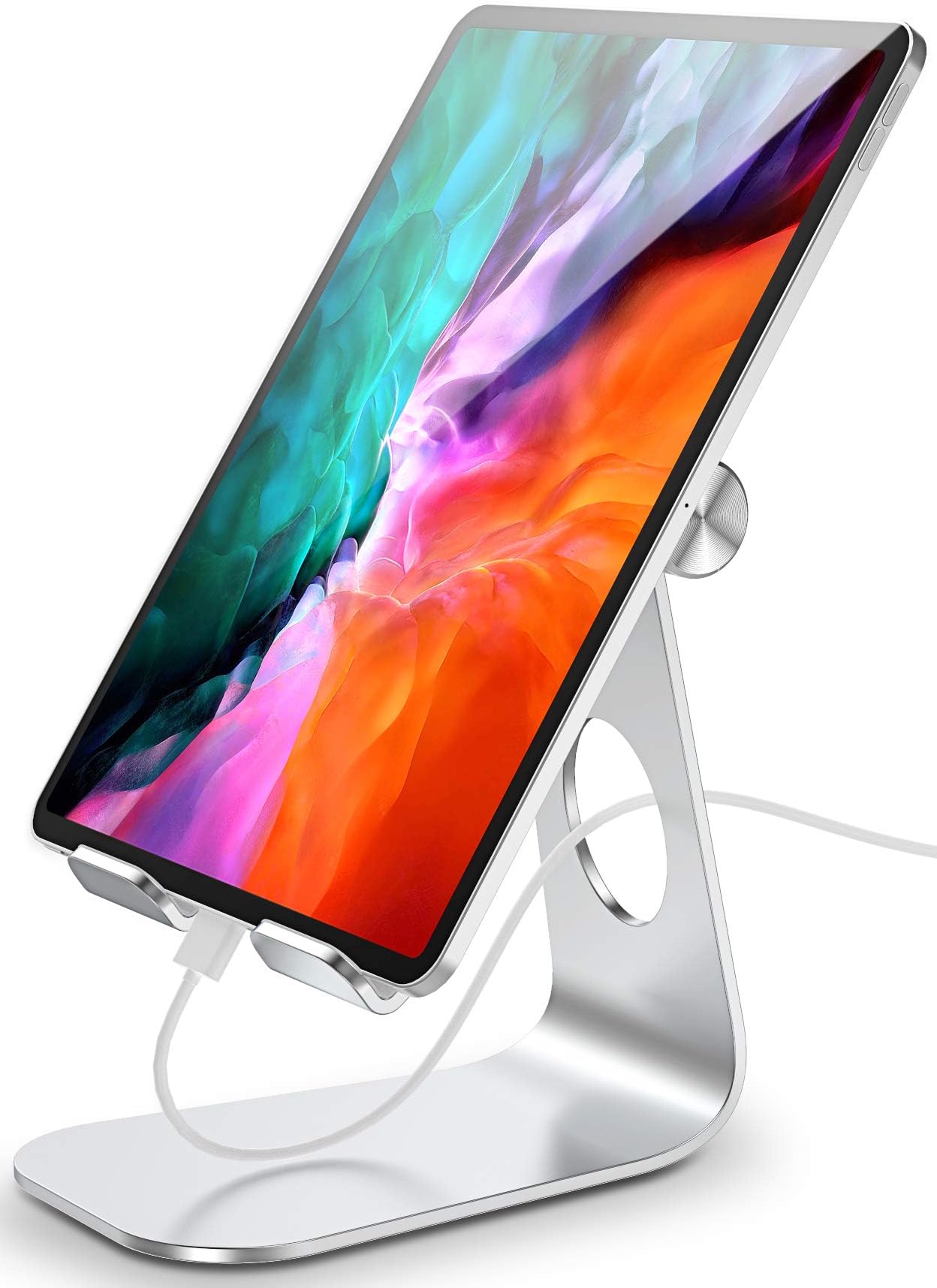 Tablet Stand, Phone Holder for Desk, Adjustable iPad Stand Compatible with iPad Pro 12.9, 11, 10.5, 9.7, iPad Air 3 2 1, iPad Mini 6 5 4, Samsung Galaxy Tabs, 4'' - 13''