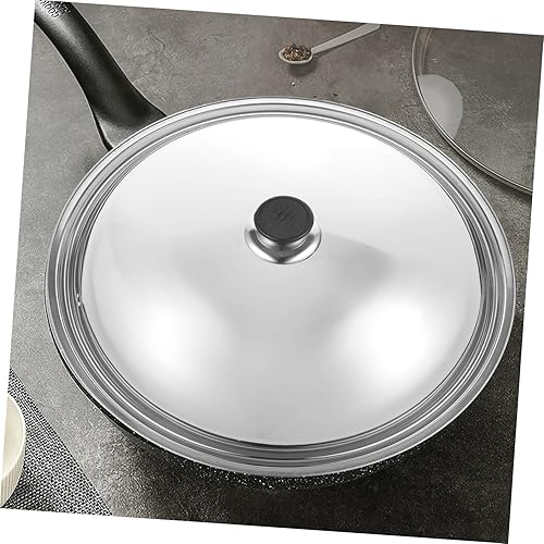 Miniatura 5 de DECHOUS Tapa de sartén de 14 pulgadas, tapa de olla de acero inoxidable, tapa de repuesto para olla de cocina, tapa de olla a fuego lento, tapas