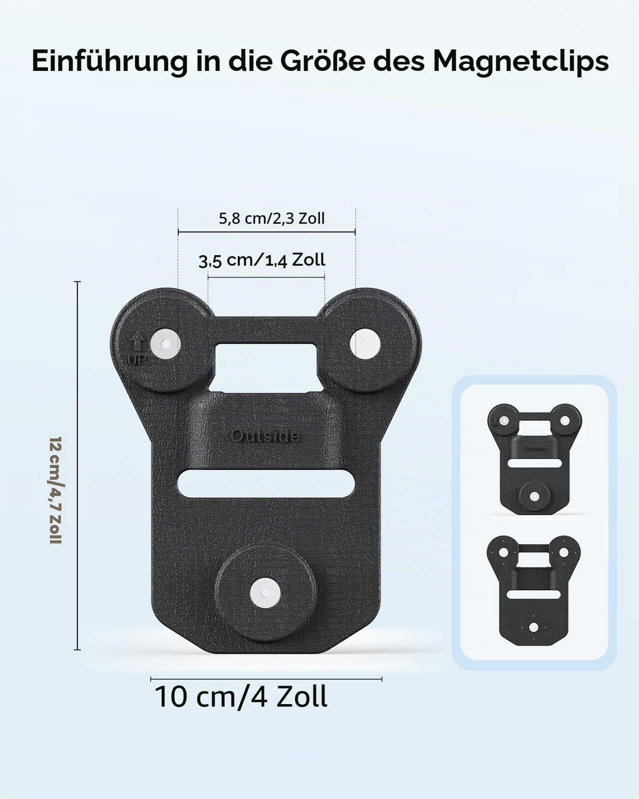 BOBLOV Magnetische Halterung für Körperkamera, 6-Magnet-Stil, Universeller Magnetischer Saugnapf-Clip, aus schwarzem Silikon, haftet an der Kleidung für universelle Body Cam Aller