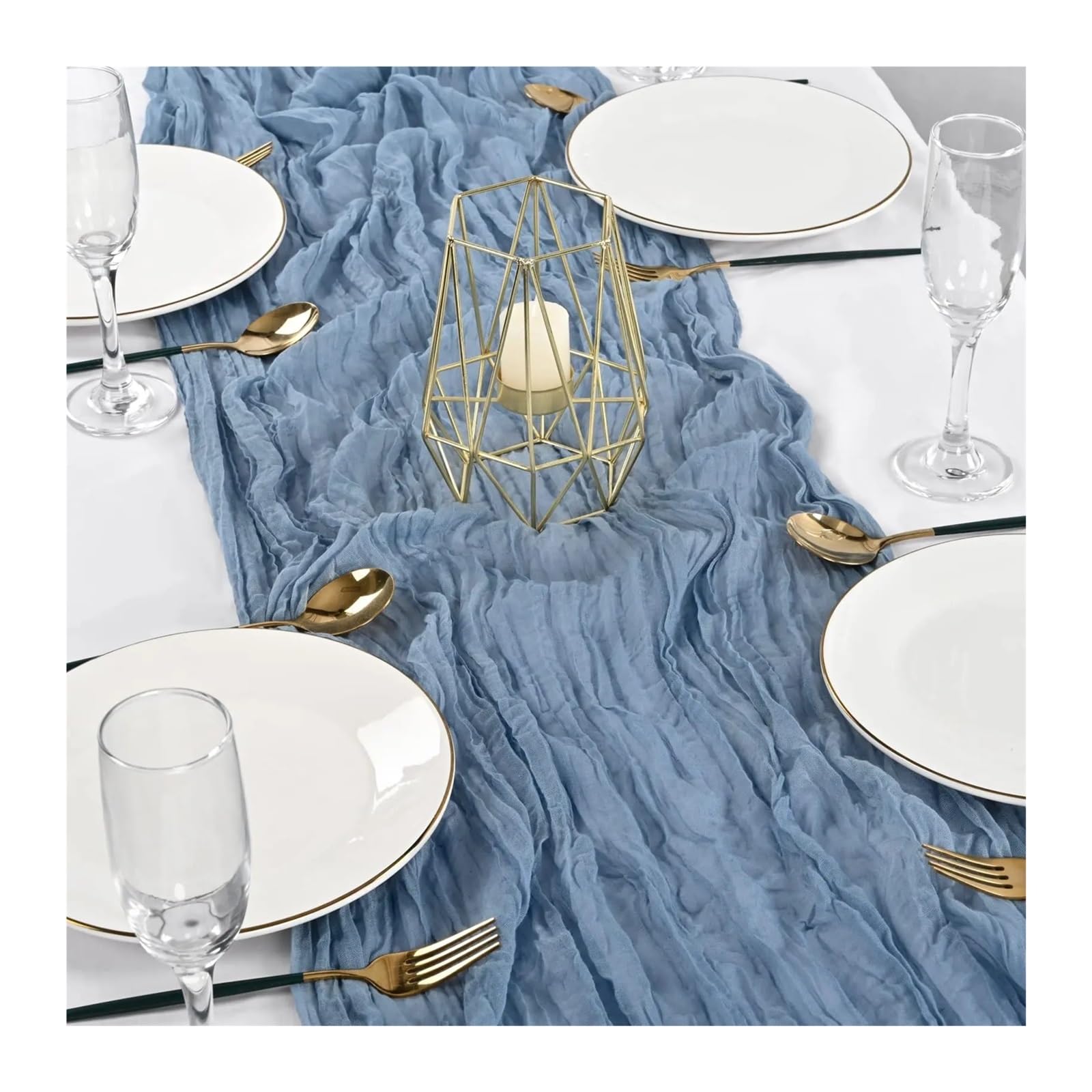 Cotton Table Napkins, Cheesecloth Gauze Runner Multicolor 10 Pcs Multiple Sizes