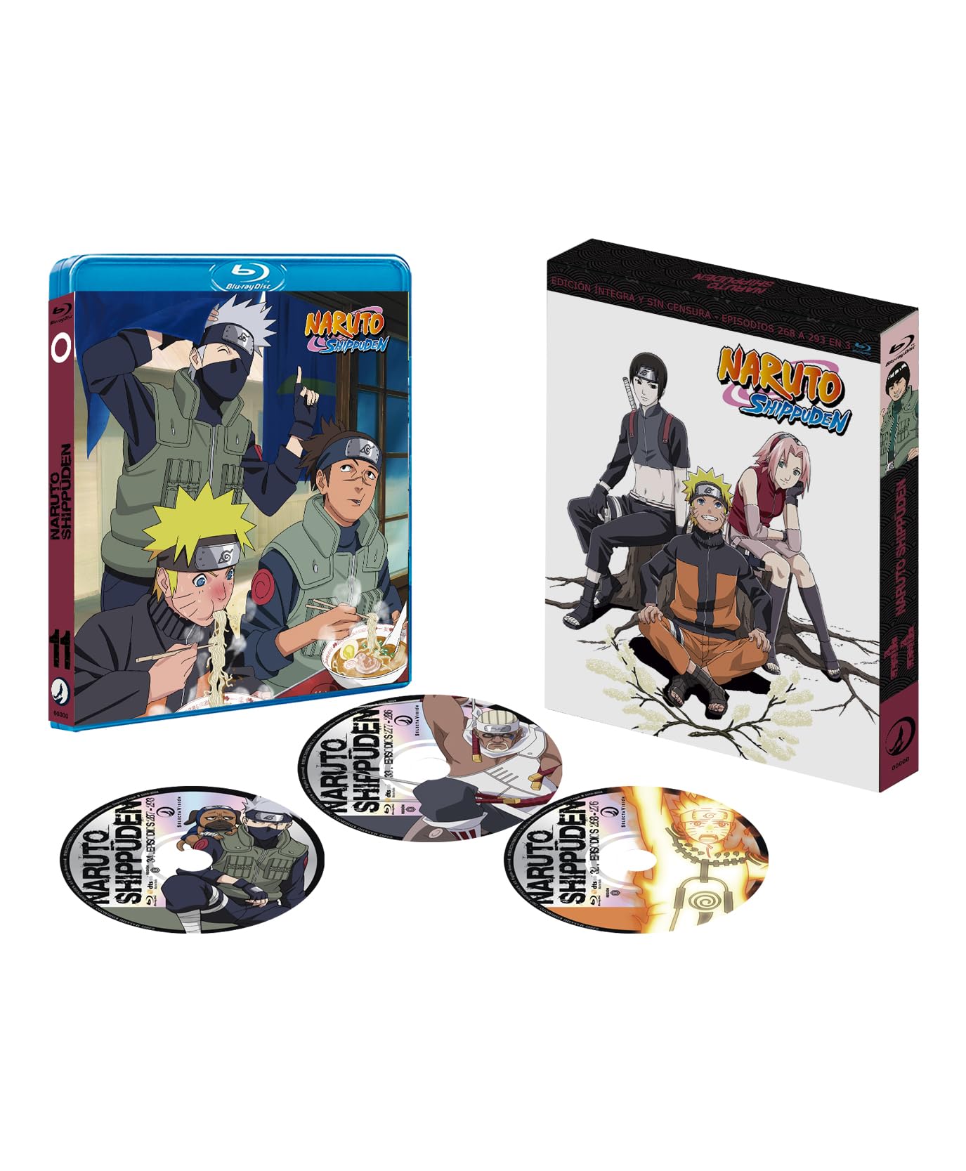 Naruto Shippuden Box 11 pack de episodios 268 a 295 formato DVD original
