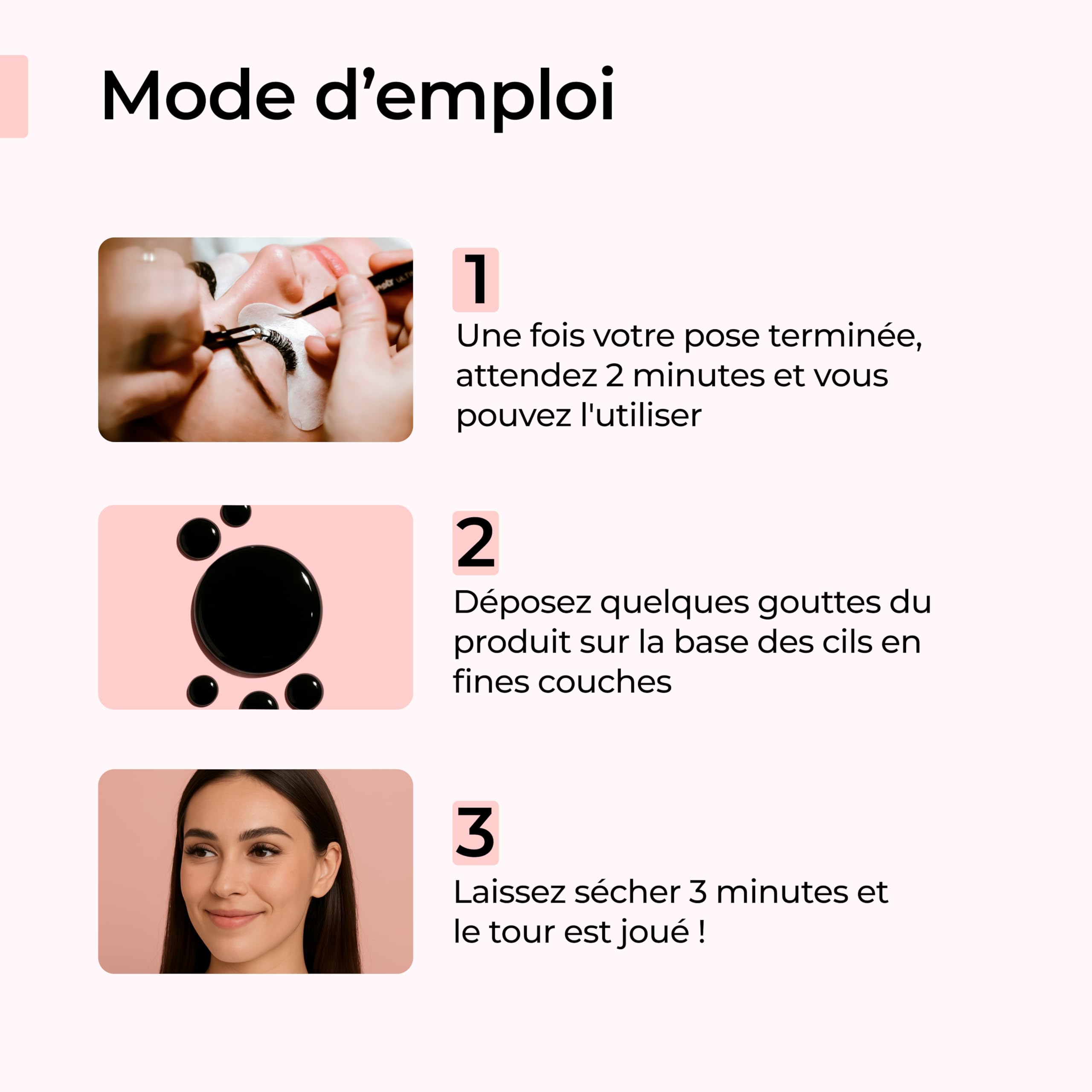 Une Pause Poudrée SUPERBONDER - Rétention Améliorée de 30% - Améliore la Tenue des Cils, Réduit les Fumées et les Irritations - Idéal Extensions de Cils Professionnel - (15ml)