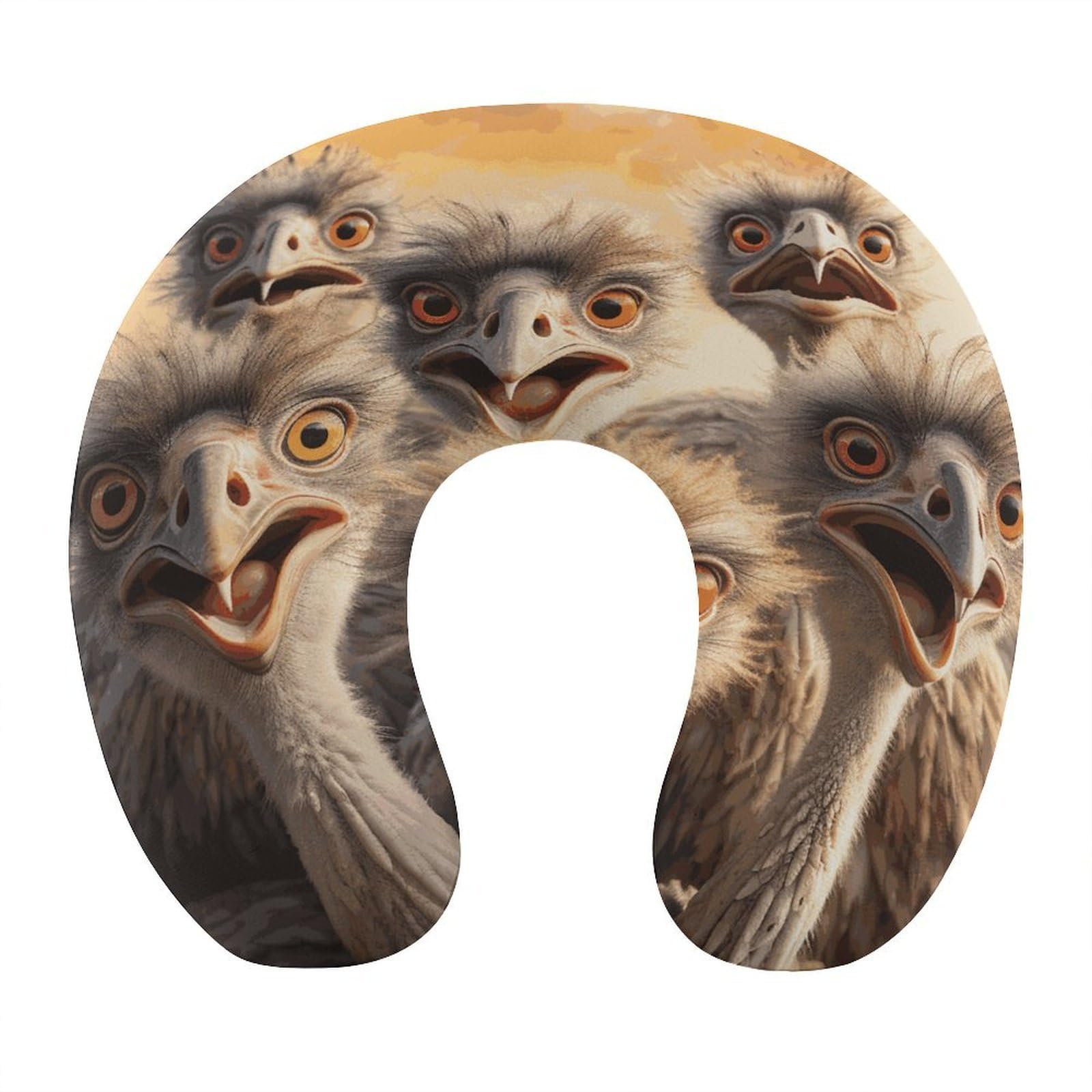 Btcowzrv Style A Flock Of Ostriches U Shaped Neck Pillow Travel Pillows