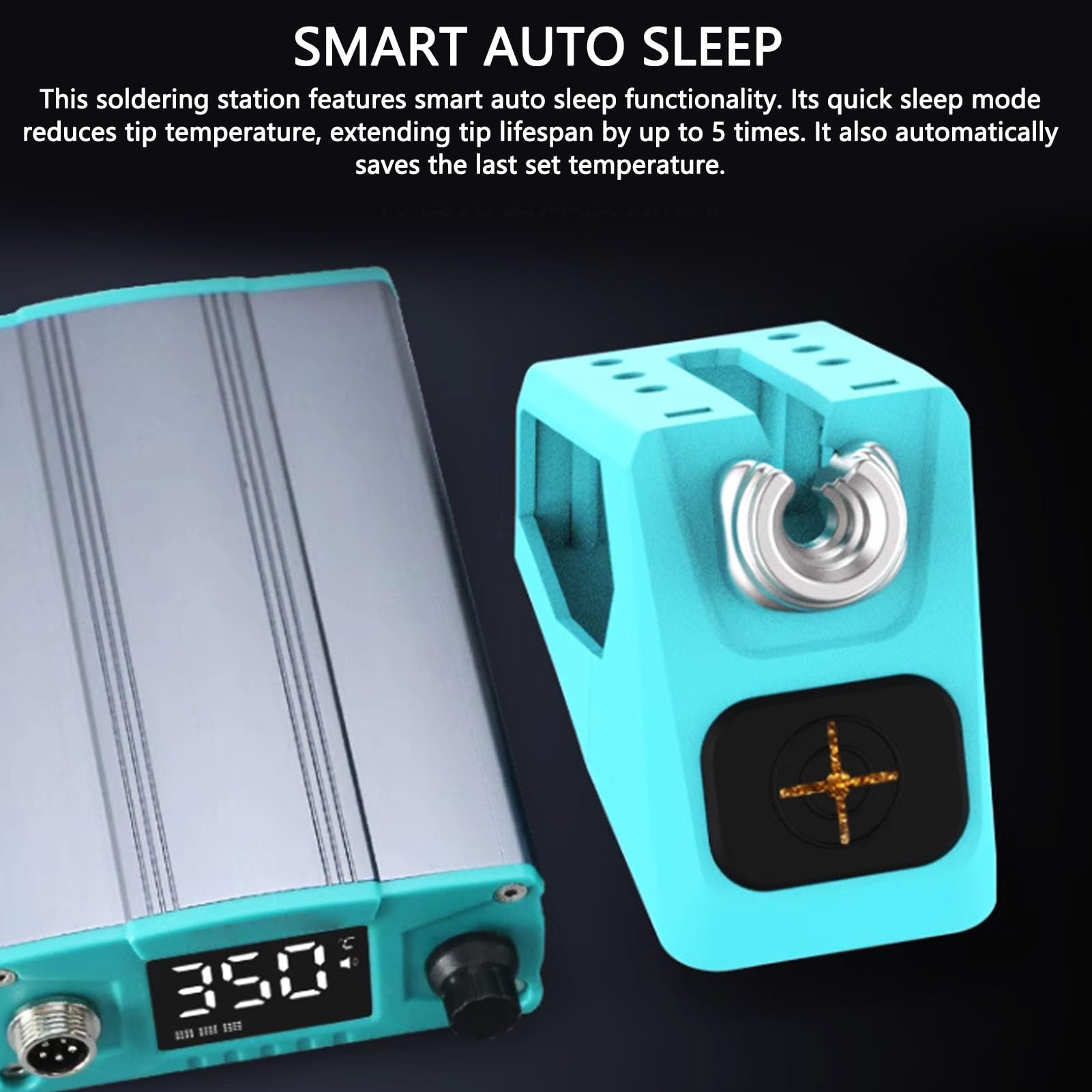 Vikye Zestaw Stacji Lutowniczej T210 Pro 120 W, Szybkie Nagrzewanie 2S, Zestaw Stacji Lutowniczej z Wyświetlaczem LCD z Antystatycznym Przewodem Uziemiającym, Automatyczne Uśpienie i (wtyczka UE)