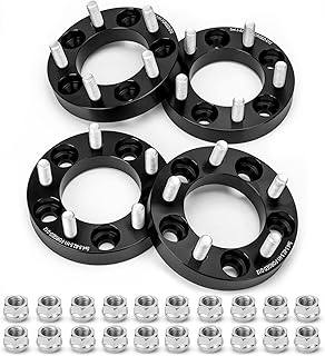 glorider 4 PCS 5x4.5 Wheel Spacers 1" for TJ XJ YJ ZJ KJ KK, 4 Pack 5x114.3 to 5x114.3 Wheel Adapters 1/2" Studs 5Lug 82.5mm Bore for Wrangler Liberty Cherokee Victoria Ranger Explorer Falcon Mustang