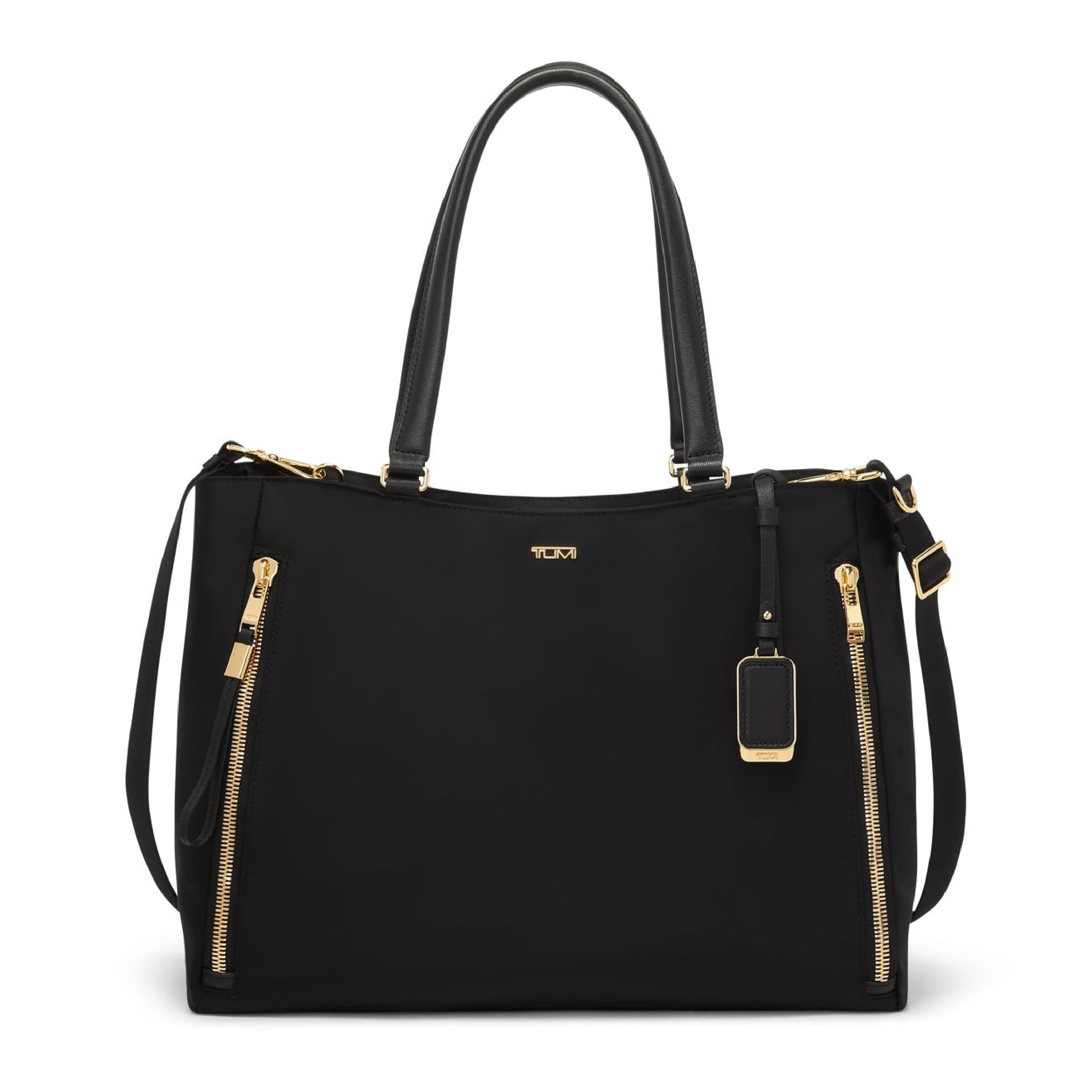 TUMI Voyageur Valetta Large Tote, Black/Gold, One Size