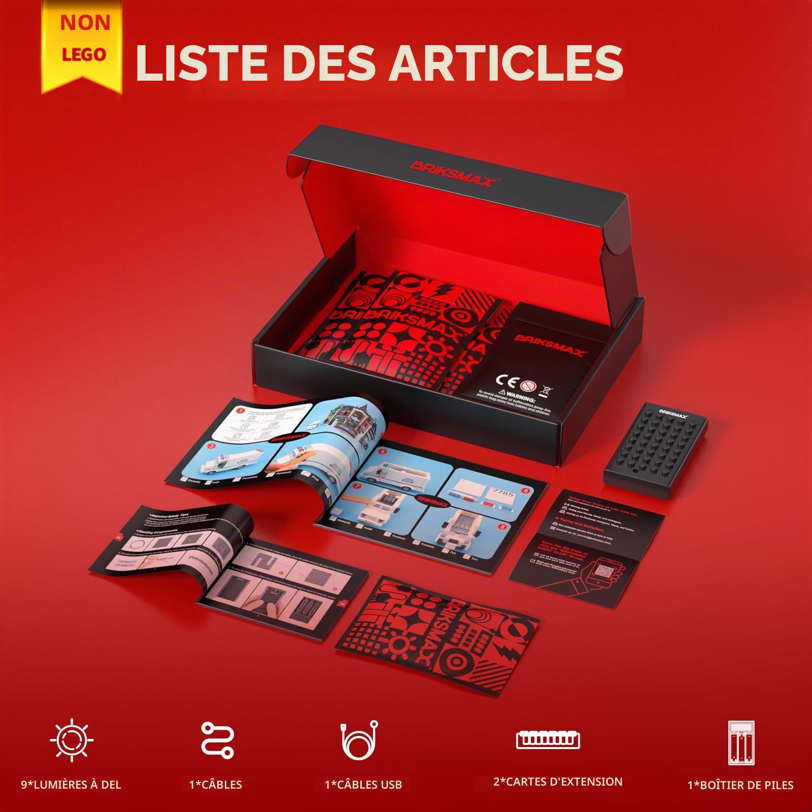 BRIKSMAX Éclairage LED pour l'architecture Lego Iron Man Mark 3 Édition de collection 76344, kit de lumière compatible pour blocs de construction, sans kit Lego, lumière décorative de qualité