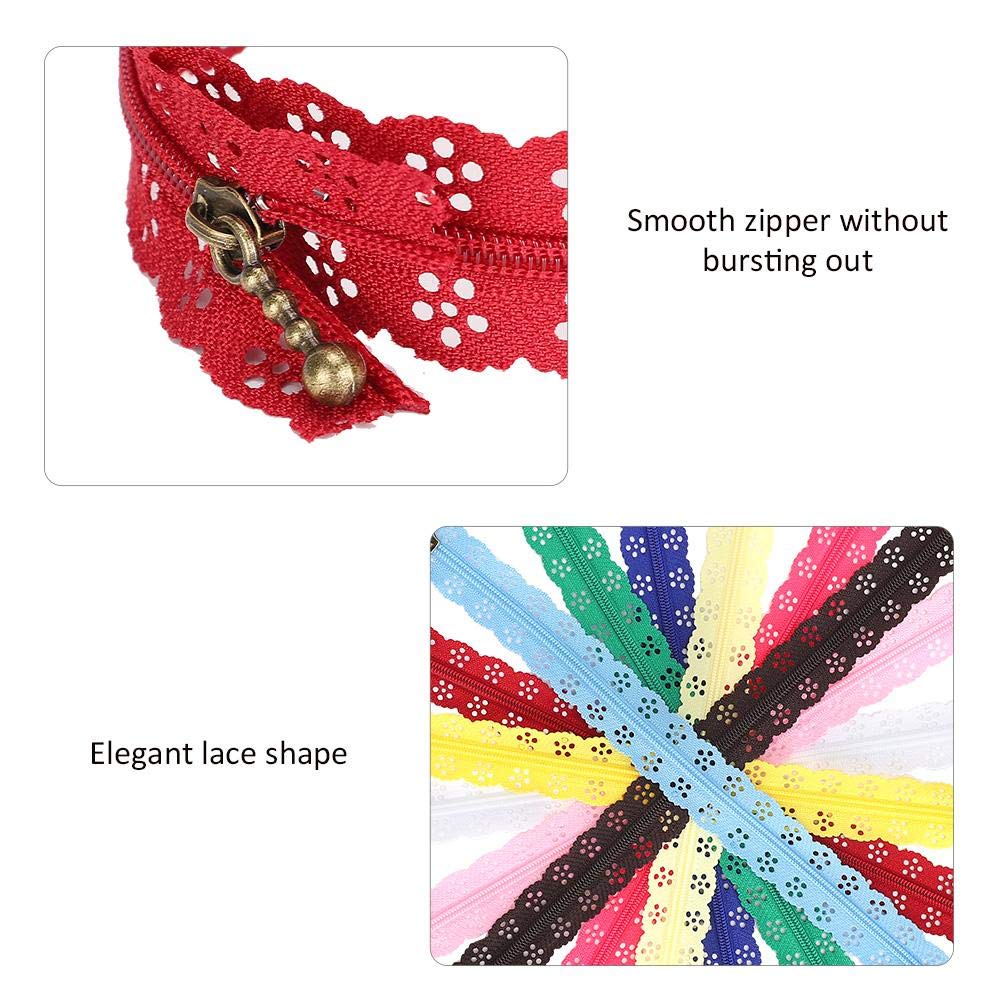 10Pcs 25cm Nylon Lace Closed End Zippers #3 - Perfect for Sewing Tailoring, Crafts, DIY Projects, Home Sewing, and Handicrafts - Image 3
