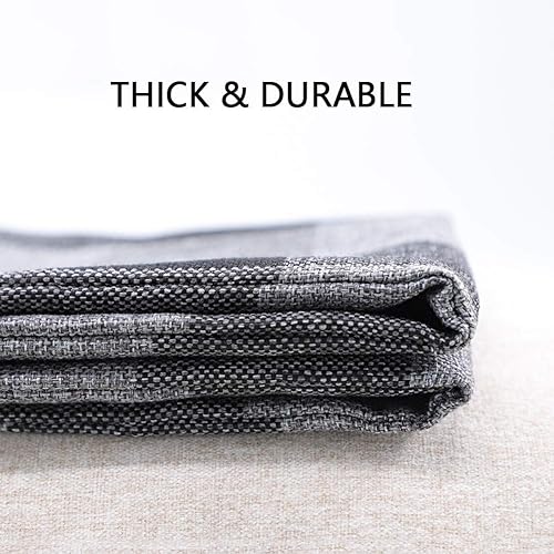 Miniatura 6 de 4TH Emotion Juego de 2 fundas de cojín o almohada de lino de poliéster con estampado a cuadros estilo alquería para decoración del hogar, azul