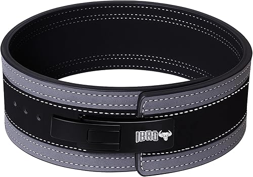 IBRO Cinturón de gimnasio con palanca de levantamiento de pesas  Potencia de 0.315 in, 0.394 in o 0.512 in Cinturones de cuero genuino de alta