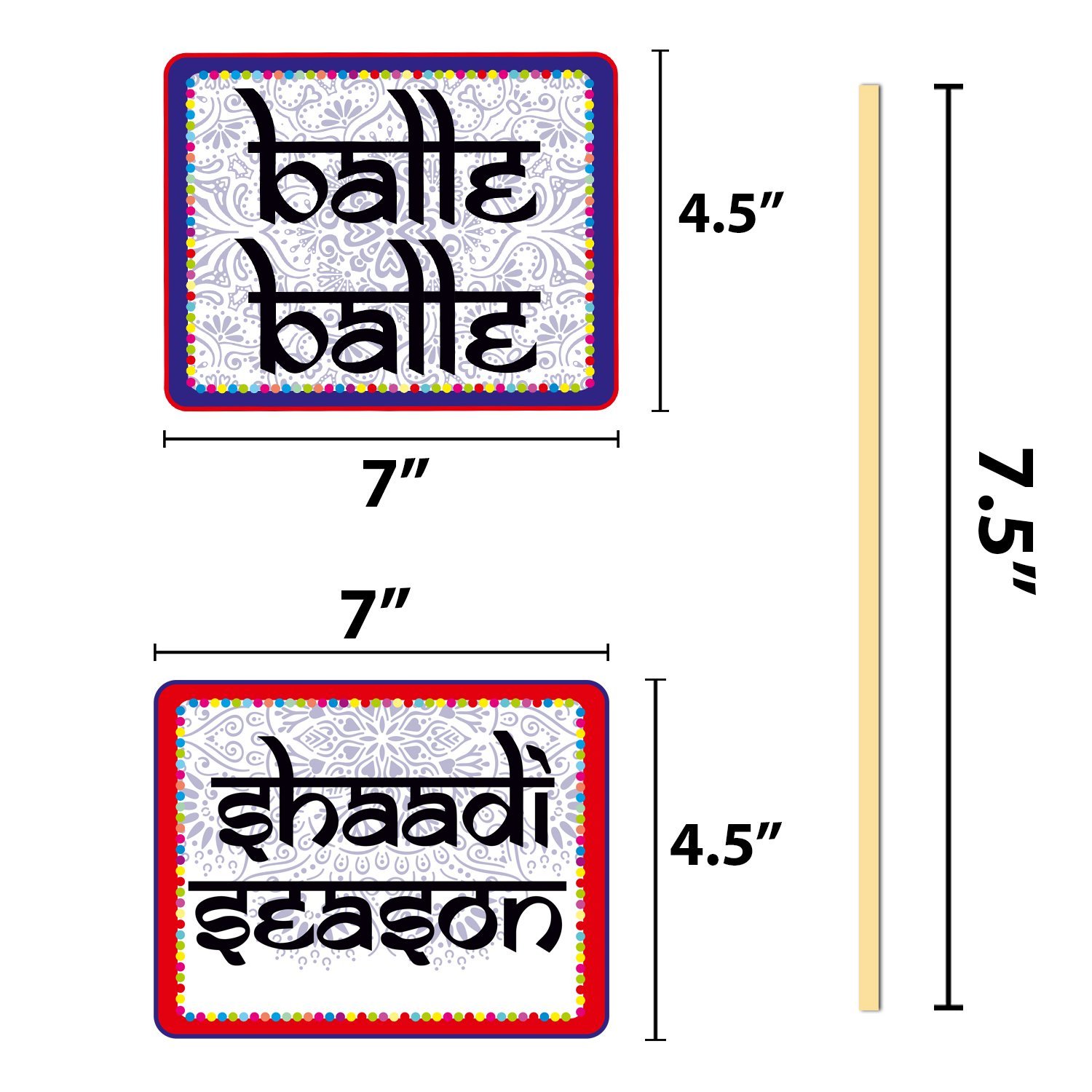 Hochzeit Photo Booth/Mehandi Requisiten/Sangeet Requisiten/Bachelorette Requisiten