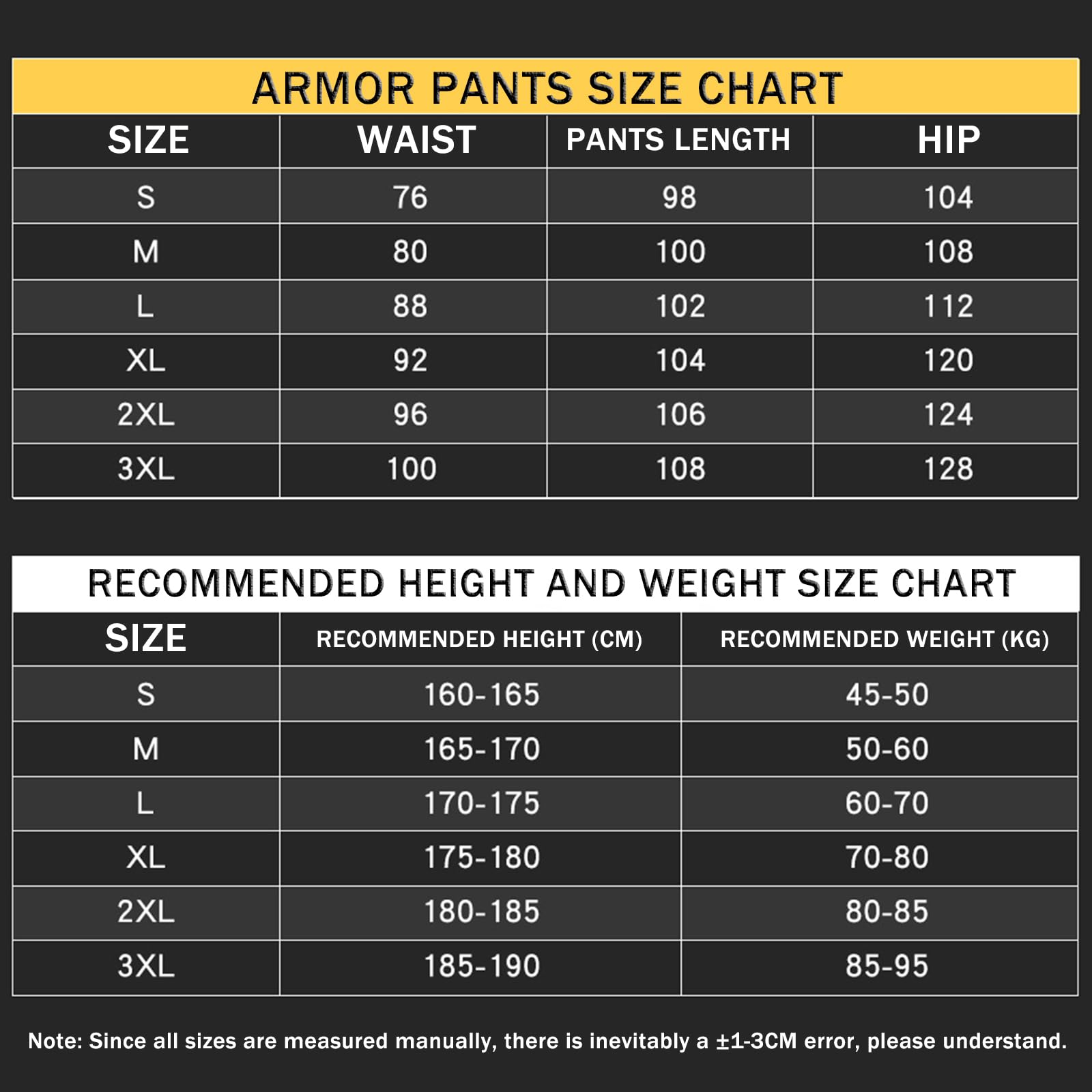 ARMAAN Pantalon de Moto pour Adulte et Jeune Protection antichute pour Moto Hanches Cuisses Genoux équipement de Protection pour Le Cyclisme Le VTT et Les Courses de Motocross en Plein air,Black-3XL