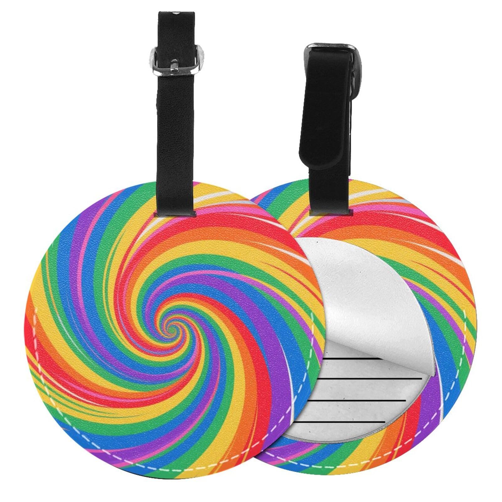 Etichette per bagagli per la privacy, impermeabili, psichedeliche, trippy tie dye, etichette per bagagli con cinturino da polso regolabile, etichetta per valigia da uomo