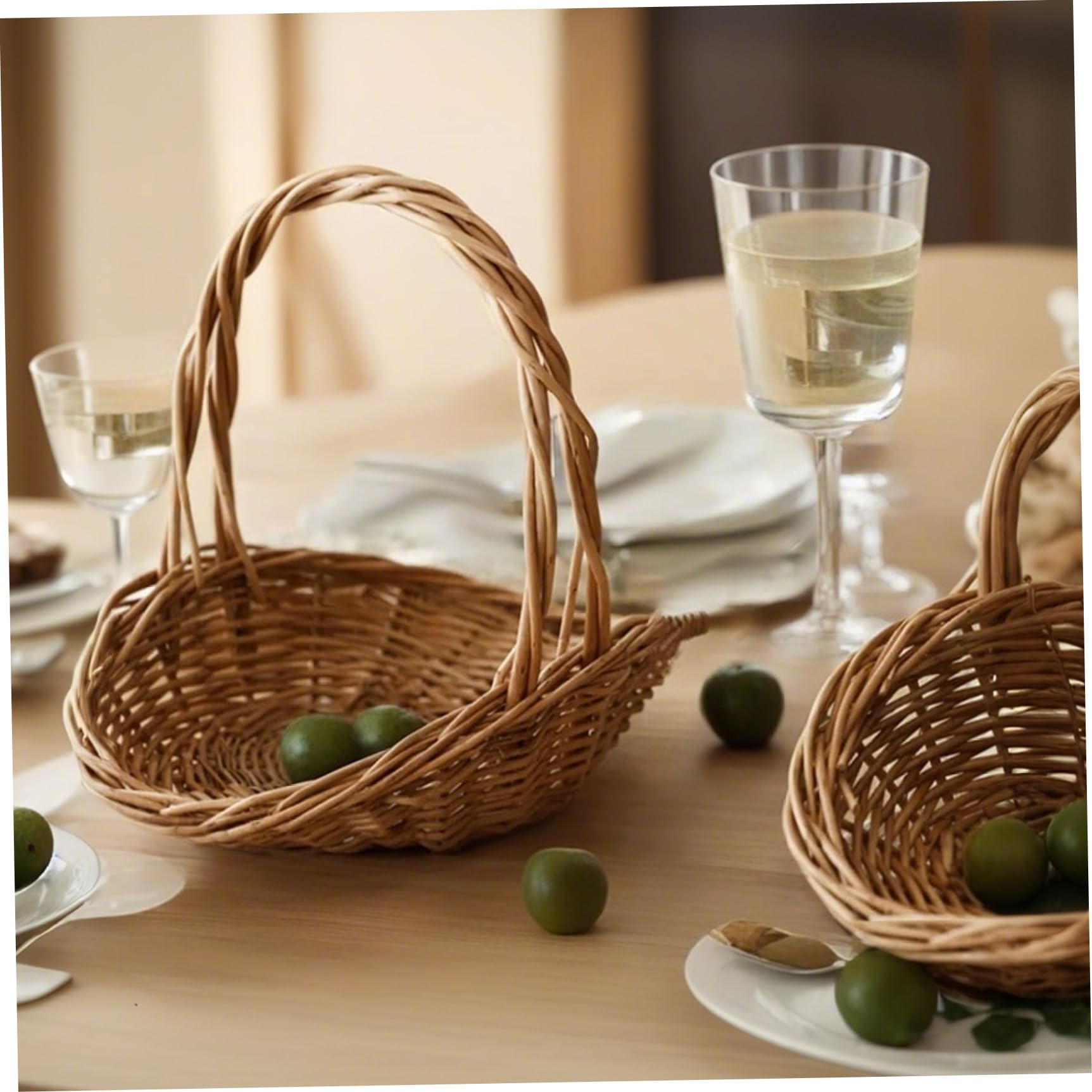 Cestino Intrecciato Per Picnic Cestino Per Vimini Con Manico