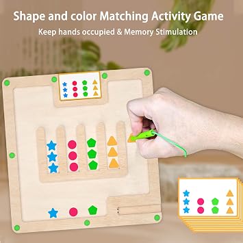 Sorting Board Matching Activity Memory Game for Seniors, Dementia & Alzheimer's Care, 1 Player, Age 65+