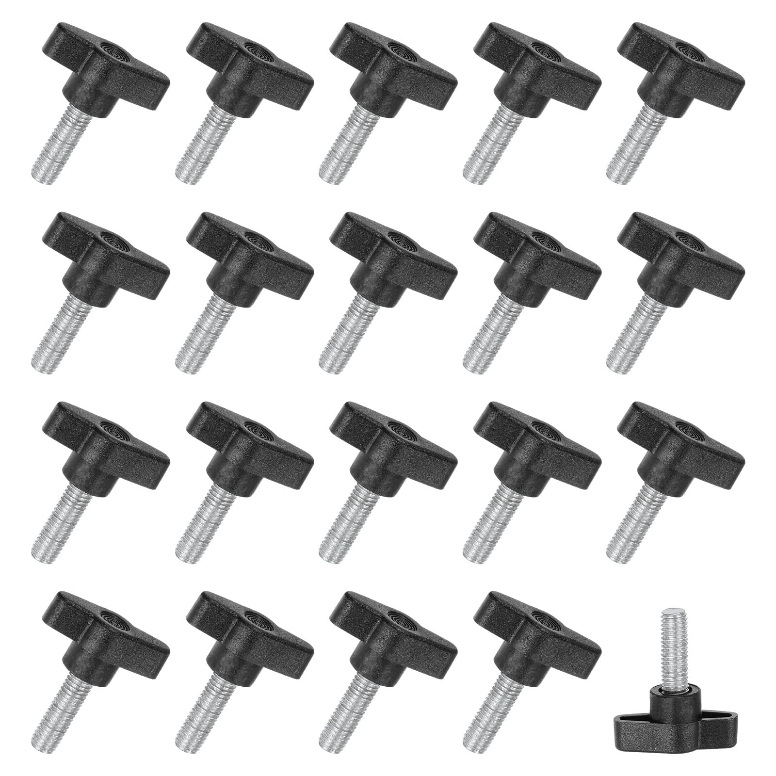 M METERXITY 20-Pack Thumb Screws, M8x20mm Tee Wing Knobs