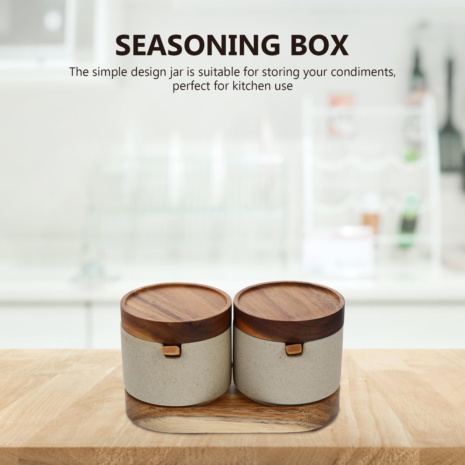 jojofuny Tarros para Condimentos de Cerámica con Tapa Juego de 2 Piezas Resistentes a Altas Temperaturas Fáciles de Limpiar Multifunción para Cocina Doméstica Almacenamiento de