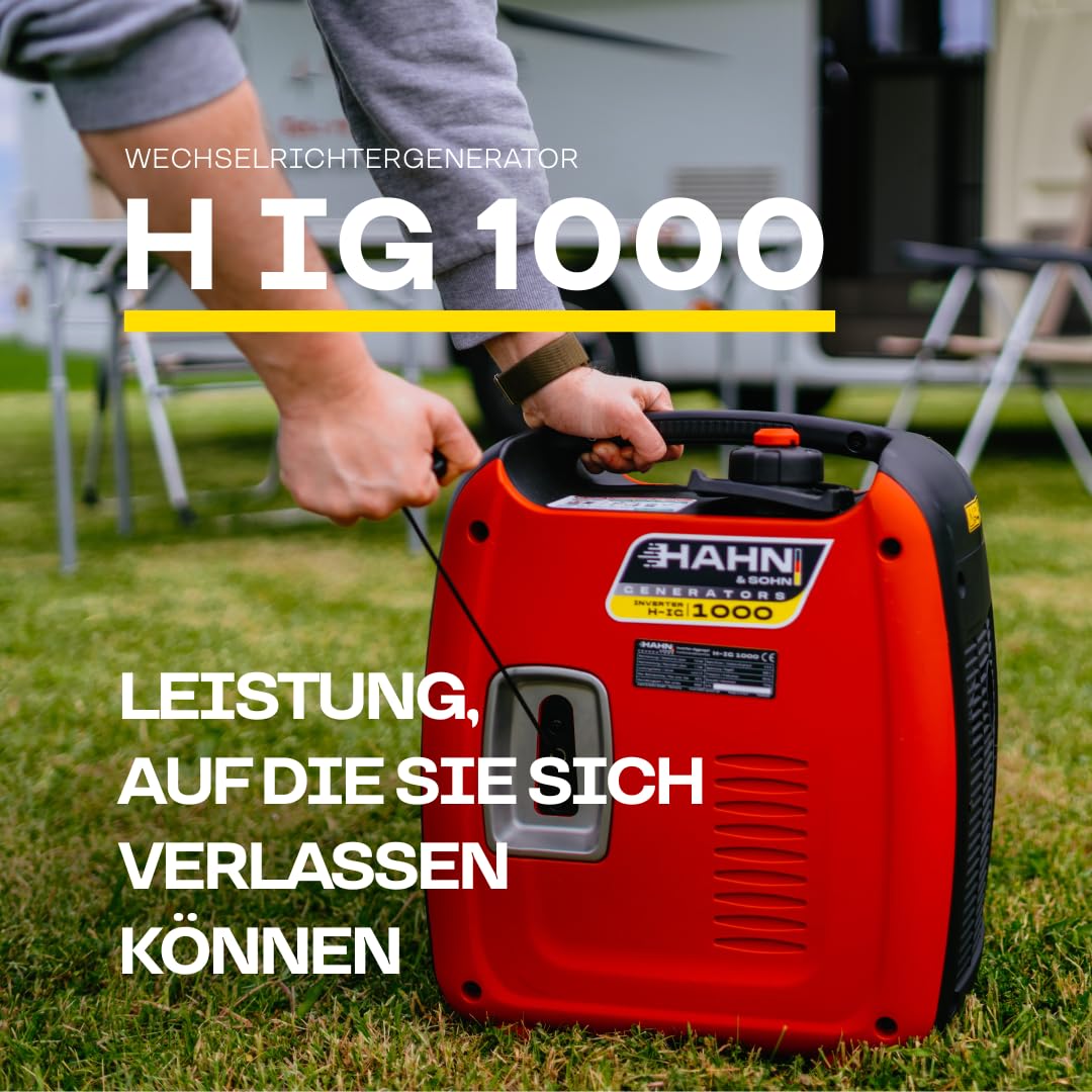 Generador a Gasolina 1,1 kW/230V – Ligero y Portátil con Tecnología Inverter para Dispositivos Sensibles – 3,5 horas – Ideal para Camping, Supervivencia, Trabajos al Aire Libre y Emergencias
