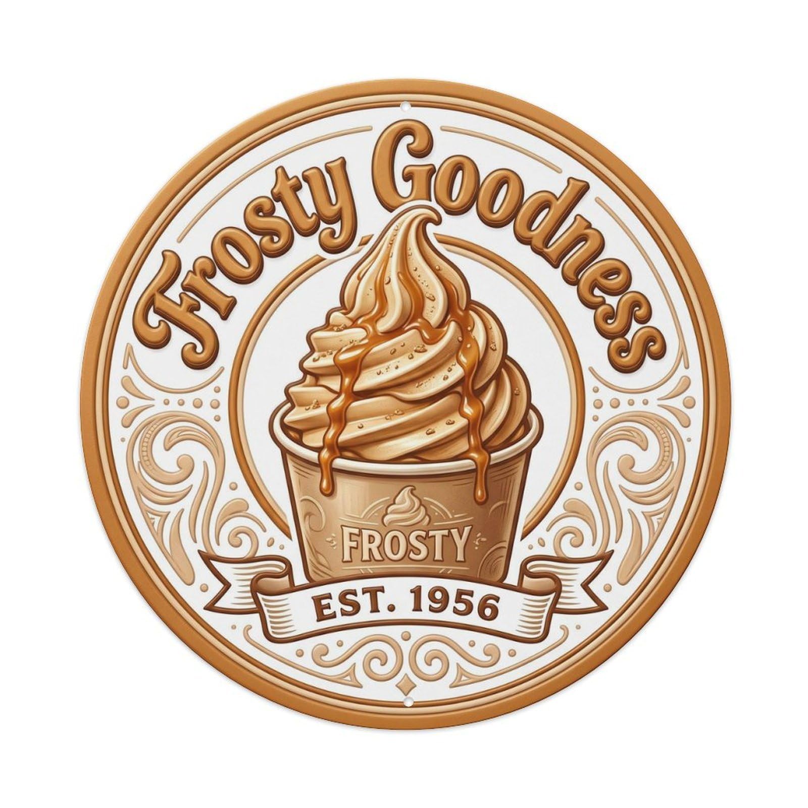 Frosty Goodness Shabby Chic 1 Metal Tin Sign