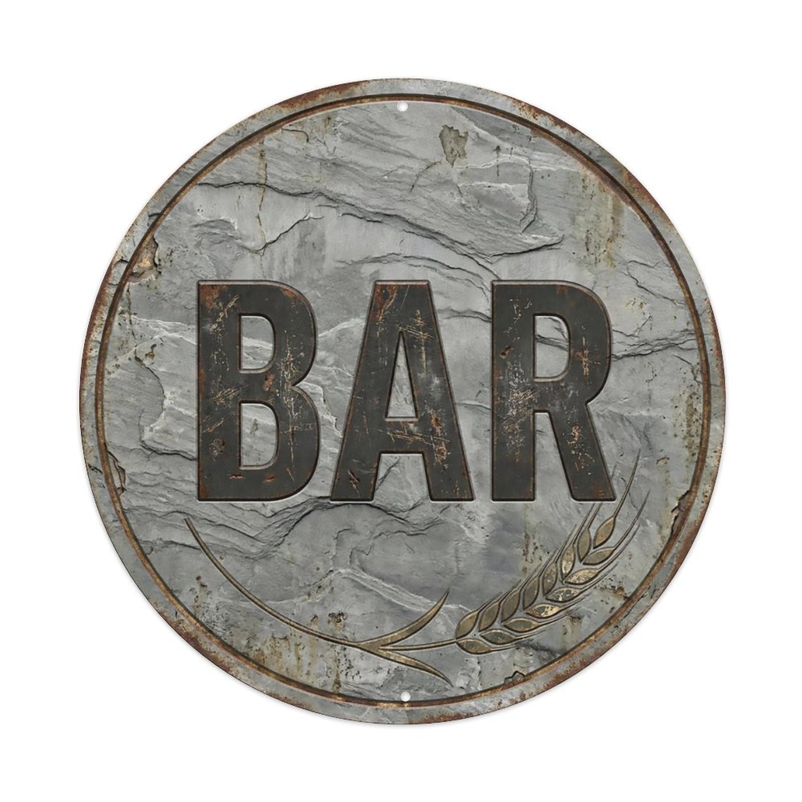 Vintage Beer BAR Shale Stone Retro for Pub Metal Tin Sign