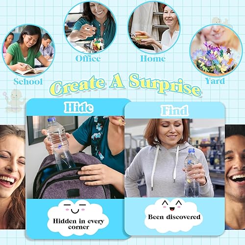 Miniatura 6 de Selizo 120 mini figuras de plástico para bebés, pequeñas figuras de plástico para bebés, pastel de rey pequeño, a granel para juegos de Ice Cube My