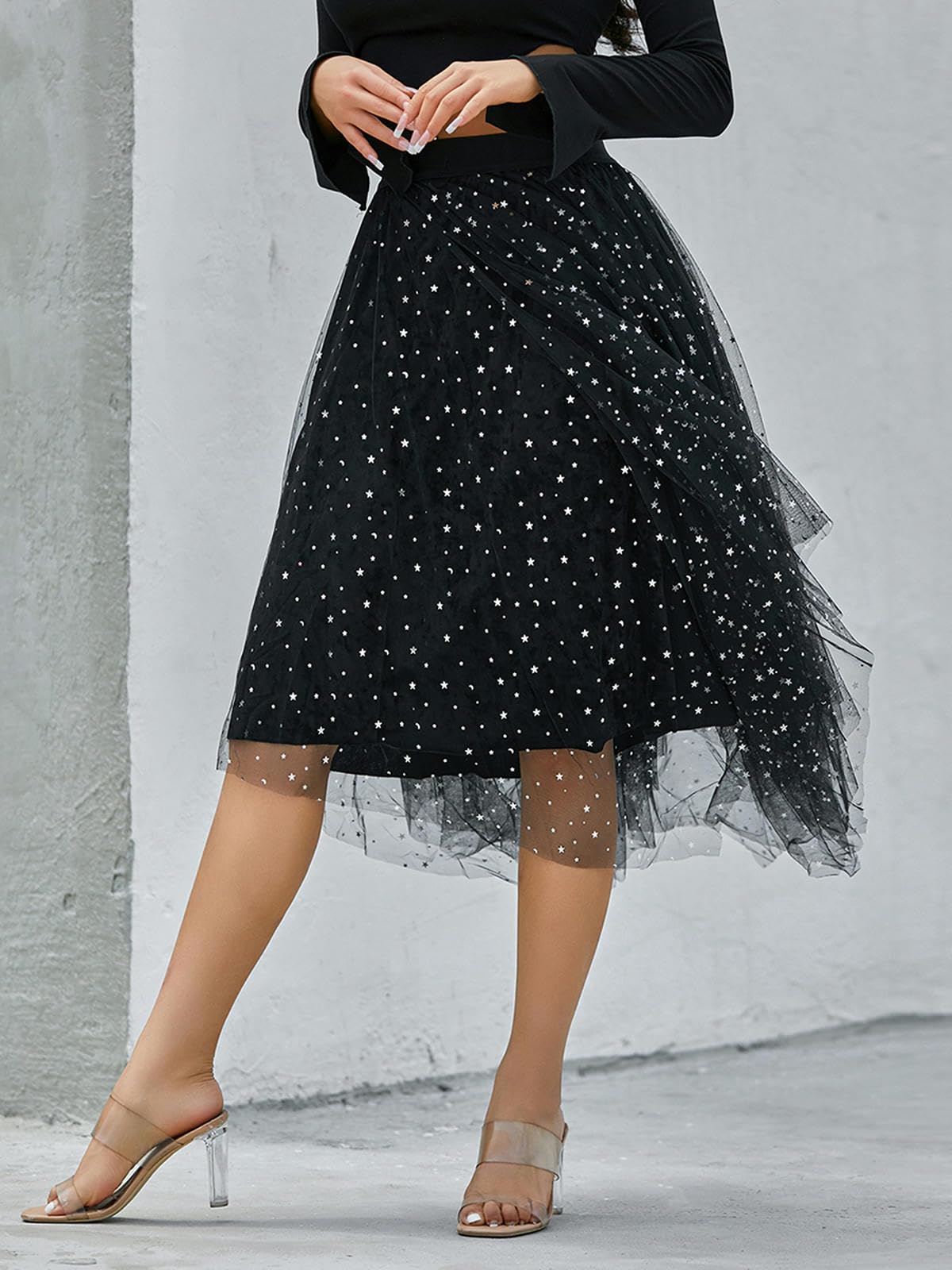 Gonna Lunga Donna Donne Tutu Tulle Gonnette Eleganti Fashi-BB Rosa-Una Taglia