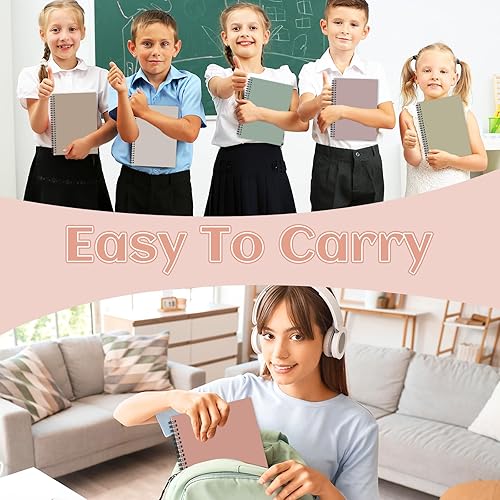 Miniatura 7 de 8 Pack Spiral Notebook A5 8.3 x 5.7 Inch College Ruled Spiral Journal Notebook 100 Pages50 Sheets School Professional Journaling Notebooks for