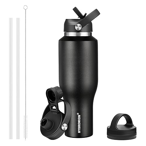HYDROWION 40 oz Insulated Water Bottle with Straw fit in