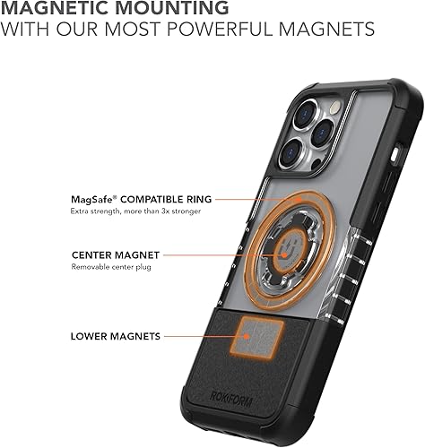 Miniatura 4 de Rokform - Funda de cristal compatible con iPhone 14 Pro Max MagSafe + soporte y agarre de anillo deportivo RokLock + kit de 2 protectores de pantalla