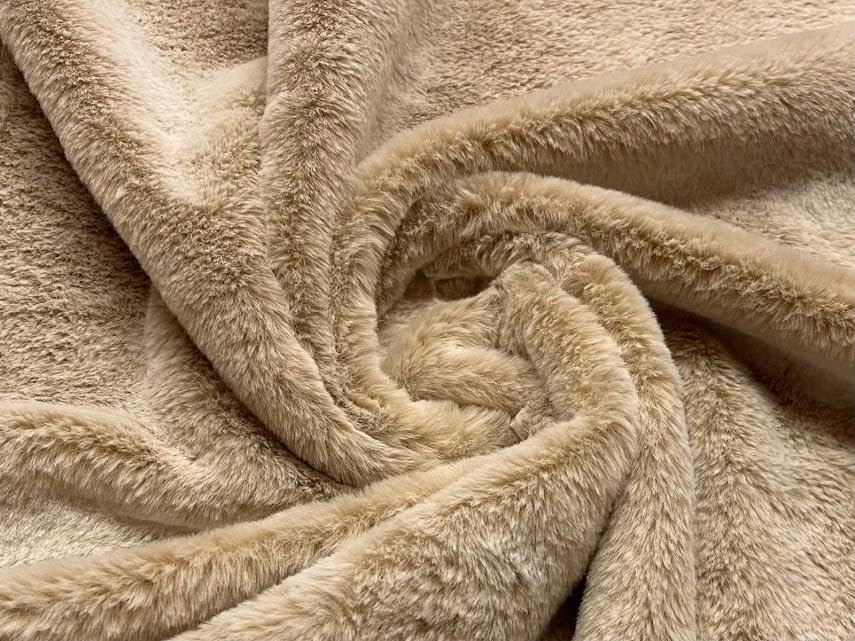 Tissu en fausse fourrure de luxe Camel Frost haut de gamme pour haute couture