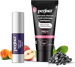 Perfora Luminous White Oral Care Combo: Purple Magic Whitening Serum & Charcoal Watermelon Mint SLS Free Toothpaste For Adults | Enamel Safe & Effective Teeth Whitener