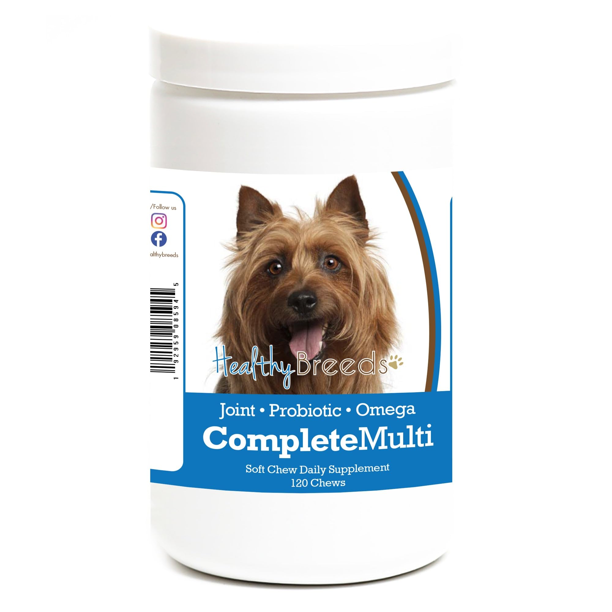 Healthy Breeds Australian Terrier All In One Multivitamin Soft Chew 120 Count